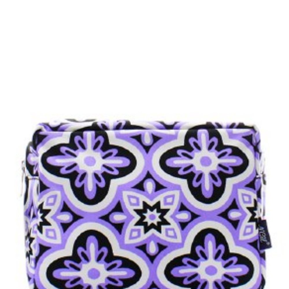 New Large canvas cosmetic makeup case/bag ikat